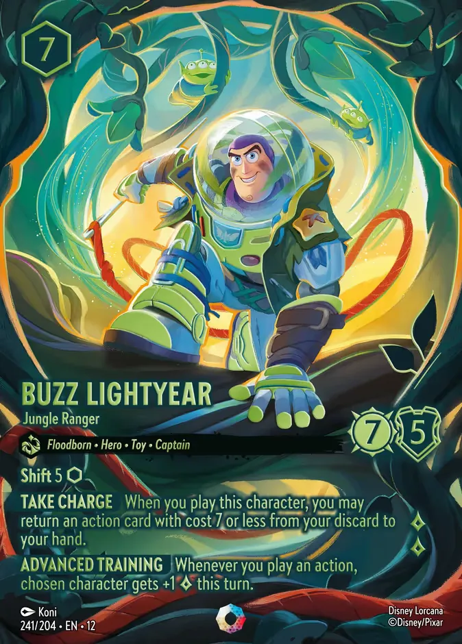 Buzz Lightyear, Jungle Ranger Iconic, Lorcana Wilds Unknown 241/204